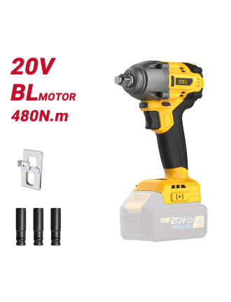 DELI κρουστικό μπουλονόκλειδο μπαταρίας DC235Z, Brushless, 20V, 480N.m, 1/2" DELI κρουστικό μπουλονόκλειδο μπαταρίας DC235Z, Brushless, 20V, 480N.m, 1/2"