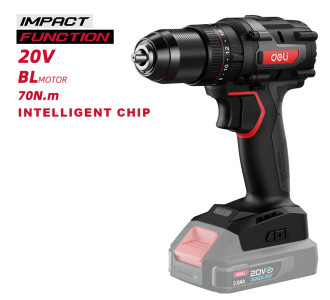 DELI κρουστικό δραπανοκατσάβιδο μπαταρίας DE-CZ20-1, Brushless, 20V, 70N.m