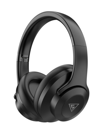 DOQAUS headphones DESIGN 2, ασύρματα & ενσύρματα, Φ40mm, 600mAh, μαύρα