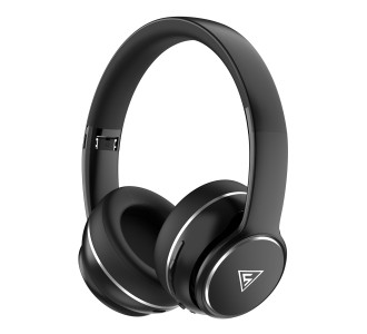 DOQAUS headphones DESIGN 3, ασύρματα & ενσύρματα, Φ40mm, 600mAh, μαύρα