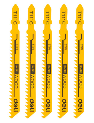 DELI σετ λάμες σέγας DH-QJT008-E1 για ξύλο, T111C, 5τμχ DELI σετ λάμες σέγας DH-QJT008-E1 για ξύλο, T111C, 5τμχ