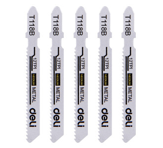 DELI σετ λάμες σέγας DH-QJT012-E4 για μέταλλο, T118B, 5τμχ DELI σετ λάμες σέγας DH-QJT012-E4 για μέταλλο, T118B, 5τμχ