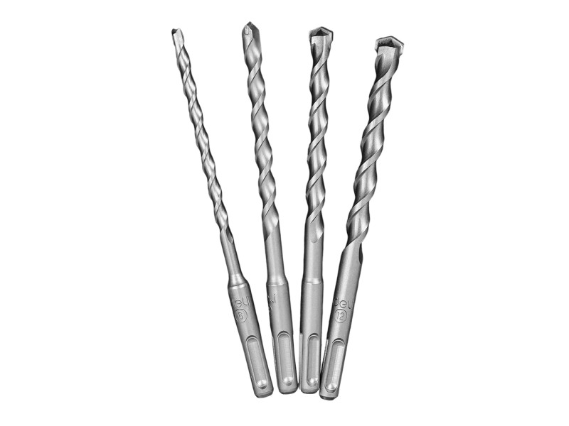 DELI σετ τρυπάνια DH-YCZ004-WD1 για τοίχο, 40Cr YG8, 6/8/10/12x160mm, SDS Plus, 4τμχ