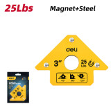 DELI μαγνητική γωνία συγκόλλησης DL-HDW25 με 45°/90°/135° γωνίες, 3", 11kg