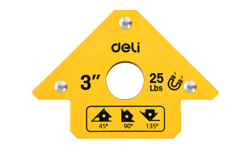 DELI μαγνητική γωνία συγκόλλησης DL-HDW25 με 45°/90°/135° γωνίες, 3", 11kg