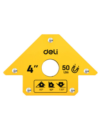DELI μαγνητική γωνία συγκόλλησης DL-HDW50 με 45°/90°/135° γωνίες, 4", 22kg