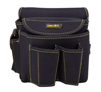 DELI εργαλειοθήκη μέσης DL-P4, υφασμάτινη, 22x14x20cm, μαύρη