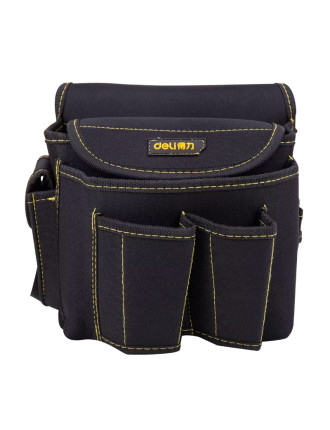 DELI εργαλειοθήκη μέσης DL-P4, υφασμάτινη, 22x14x20cm, μαύρη