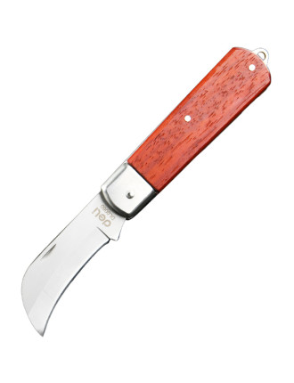 DELI σουγιάς DL0060 με ξύλινη λαβή, πτυσσόμενος, 200mm, καφέ