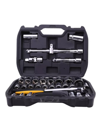 DELI σετ καστάνια με καρυδάκια DL1032, με θήκη, 1/2", Cr-V, 32τμχ