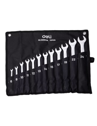 DELI σετ γερμανοπολύγωνα κλειδιά DL130012A, 6-24mm, 12τμχ