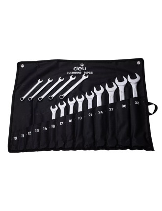 DELI σετ γερμανοπολύγωνα κλειδιά DL130014B, 10-32mm, 14τμχ