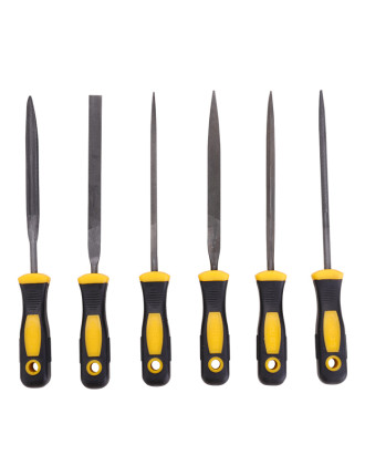 DELI σετ λίμες DL75108 με αντιολισθητική λαβή, μετάλλου, 160mm, 6τμχ