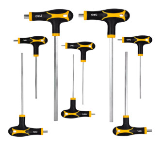 DELI σετ κλειδιά Allen DL233108, τύπου Ταφ, 2-10mm, Cr-V, 8τμχ DELI σετ κλειδιά Allen DL233108, τύπου Ταφ, 2-10mm, Cr-V, 8τμχ