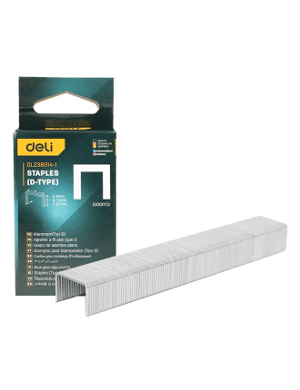 DELI συνδετήρες σχήματος Π DL238014-1 για καρφωτικό, 0.7x8x11.3mm, 1000τμχ