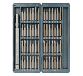 DELI σετ κατσαβίδι ακριβείας DL241057 με 56 μύτες, με θήκη, 57τμχ