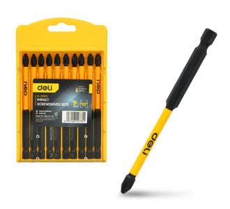 DELI σετ μύτες κατσαβιδιού DL251100 για δραπανοκατσάβιδο, σταυρωτές, PH2x100mm, 10τμχ DELI σετ μύτες κατσαβιδιού DL251100 για δραπανοκατσάβιδο, σταυρωτές, PH2x100mm, 10τμχ