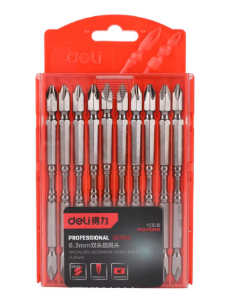 DELI μύτες κατσαβιδιού DL254110 για δράπανο, σταυρωτές, PH2x110mm, 10τμχ DELI μύτες κατσαβιδιού DL254110 για δράπανο, σταυρωτές, PH2x110mm, 10τμχ