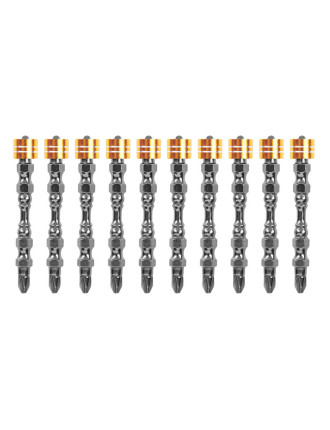 DELI σετ μύτες κατσαβιδιού DL255065 για δραπανοκατσάβιδο, διπλή κεφαλή, PH2x65mm, με μαγνητικό ring, 10τμχ