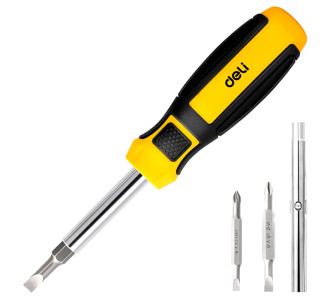 DELI κατσαβίδι DL260206 με εναλλασσόμενες μύτες, μαγνητικό, 4τμχ DELI κατσαβίδι DL260206 με εναλλασσόμενες μύτες, μαγνητικό, 4τμχ