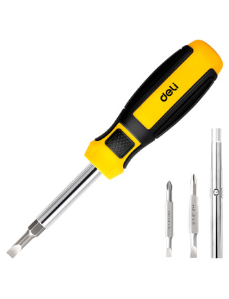 DELI κατσαβίδι DL260206 με εναλλασσόμενες μύτες, μαγνητικό, 4τμχ DELI κατσαβίδι DL260206 με εναλλασσόμενες μύτες, μαγνητικό, 4τμχ