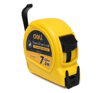 DELI μετροταινία DL270725L με κλείδωμα & clip ζώνης, 7.5m x 25mm DELI μετροταινία DL270725L με κλείδωμα & clip ζώνης, 7.5m x 25mm