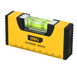 DELI αλφάδι DL290100 με 1 μάτι & κλίμακα, αλουμινίου, 10cm