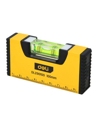 DELI αλφάδι DL290100 με 1 μάτι & κλίμακα, αλουμινίου, 10cm