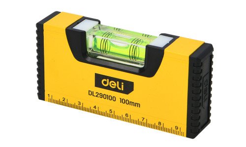 DELI αλφάδι DL290100 με 1 μάτι & κλίμακα, αλουμινίου, 10cm