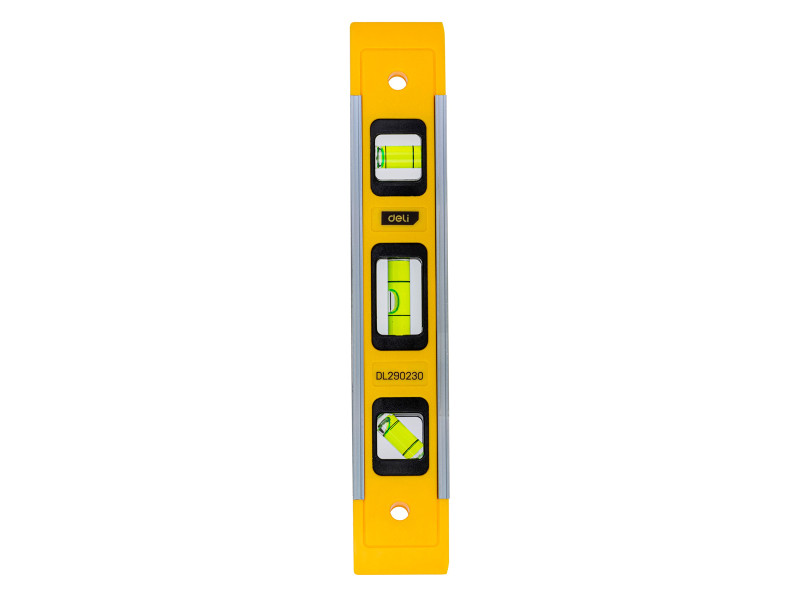 DELI αλφάδι DL290230 με 3 μάτια, πλαστικό, μαγνητικό, 23cm