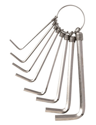 DELI σετ κλειδιά Allen DL3080 σε σχήμα L, με κρίκο κλειδιών, 8τμχ