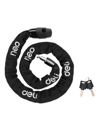 DELI κλειδαριά ποδηλάτου με κλειδί DL508021, Φ4mm, 1m, μαύρη DELI κλειδαριά ποδηλάτου με κλειδί DL508021, Φ4mm, 1m, μαύρη