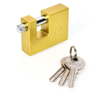 DELI λουκέτο τάκου με κλειδί DL508308, heavy duty, 80mm