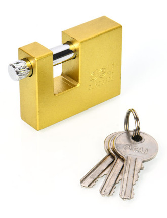 DELI λουκέτο τάκου με κλειδί DL508308, heavy duty, 80mm