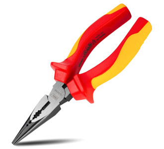 DELI μυτοτσίμπιδο ίσιο ηλεκτρολόγου DL512106 με αντιολισθητικές λαβές, VDE 1000V, 160mm DELI μυτοτσίμπιδο ίσιο ηλεκτρολόγου DL512106 με αντιολισθητικές λαβές, VDE 1000V, 160mm