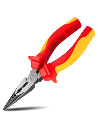 DELI μυτοτσίμπιδο ίσιο ηλεκτρολόγου DL512106 με αντιολισθητικές λαβές, VDE 1000V, 160mm