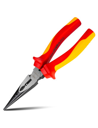 DELI μυτοτσίμπιδο ίσιο ηλεκτρολόγου DL512108 με αντιολισθητικές λαβές, VDE 1000V, 200mm