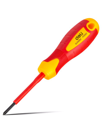DELI κατσαβίδι ηλεκτρολόγου DL513060, μαγνητικό, PH0x60mm, VDE 1000V DELI κατσαβίδι ηλεκτρολόγου DL513060, μαγνητικό, PH0x60mm, VDE 1000V