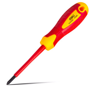 DELI κατσαβίδι ηλεκτρολόγου DL514080, μαγνητικό, PH1x80mm, VDE 1000V