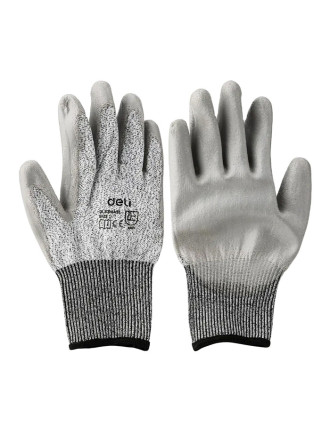 DELI γάντια εργασίας DL521043L, ανθεκτικά σε κοψίματα, L, γκρι DELI γάντια εργασίας DL521043L, ανθεκτικά σε κοψίματα, L, γκρι