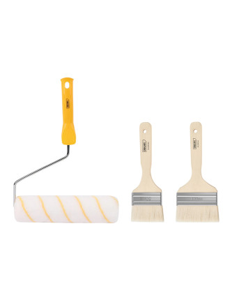 DELI σετ βαφής DL528003, ρολό με λαβή/2x πινέλα, 230mm, 50/100mm, 3τμχ DELI σετ βαφής DL528003, ρολό με λαβή/2x πινέλα, 230mm, 50/100mm, 3τμχ
