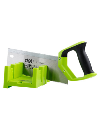 DELI πριόνι ξύλου DL580900 με φαλτσοκούτι, 300mm, 13 TPI
