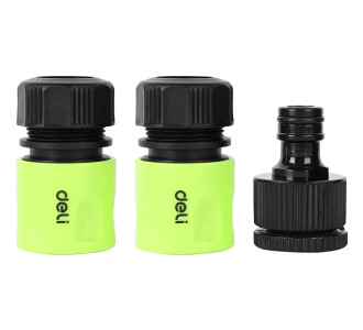 DELI σετ σύνδεσμοι λάστιχων νερού DL8799, 1/2" & 3/4", 3τμχ