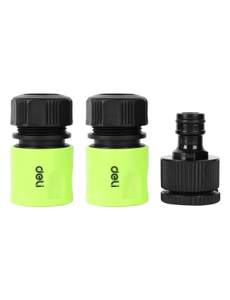 DELI σετ σύνδεσμοι λάστιχων νερού DL8799, 1/2" & 3/4", 3τμχ