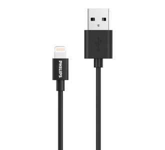 PHILIPS καλώδιο USB σε Lightning  DLC3104V-00, 2.4Α, 1.2m, μαύρο