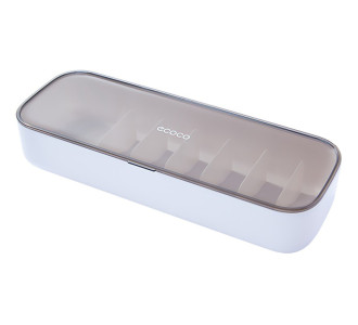 ECOCO κουτί οργάνωσης καλωδίων E2206 με ταινία τύπου velcro, λευκό