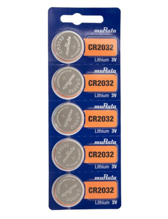 MURATA Μπαταρία λιθίου CR2032, 3V, 5τμχ MURATA Μπαταρία λιθίου CR2032, 3V, 5τμχ