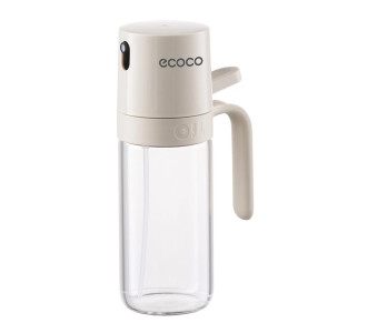 ECOCO γυάλινο δοχείο λαδιού E24235 με ψεκαστήρα, 250ml, γκρι