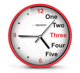 ESPERANZA Ρολόι τοίχου Prague EHC014R, 20cm, κόκκινο ESPERANZA Ρολόι τοίχου Prague EHC014R, 20cm, κόκκινο