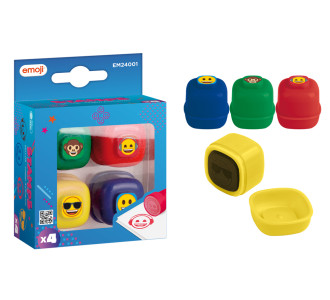 EMOJI παιδικές σφραγίδες EM24001, 4x σχέδια/χρώματα